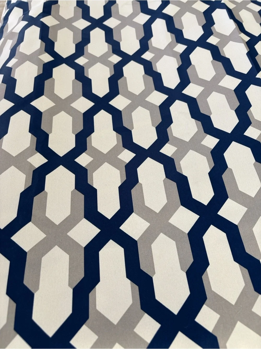 Set of two panels Blue Trellis Pattern Window Curtain - more available for sale